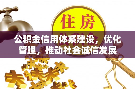 麦寮公积金信用体系建设，优化管理，推动社会诚信发展