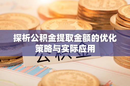 麦寮探析公积金提取金额的优化策略与实际应用