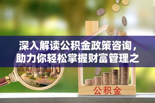 麦寮深入解读公积金政策咨询，助力你轻松掌握财富管理之道