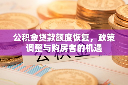 麦寮公积金贷款额度恢复，政策调整与购房者的机遇