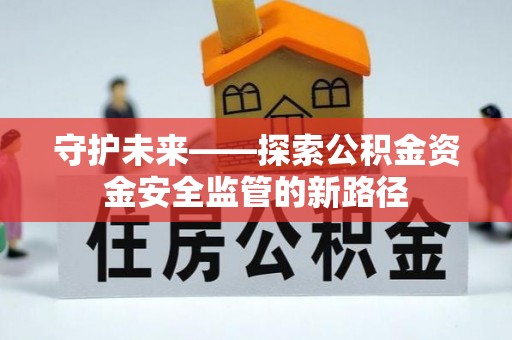 麦寮守护未来——探索公积金资金安全监管的新路径