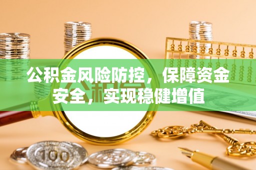 麦寮公积金风险防控，保障资金安全，实现稳健增值