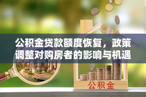 麦寮公积金贷款额度恢复，政策调整对购房者的影响与机遇
