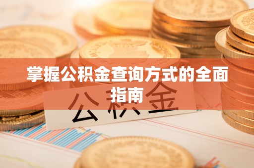 麦寮掌握公积金查询方式的全面指南
