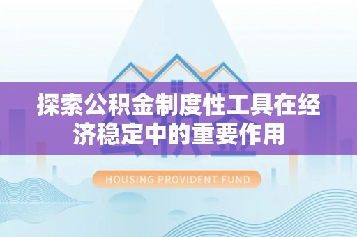 麦寮探索公积金制度性工具在经济稳定中的重要作用