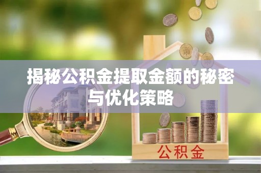 麦寮揭秘公积金提取金额的秘密与优化策略