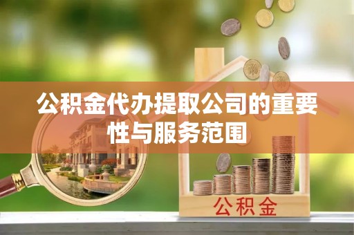麦寮公积金代办提取公司的重要性与服务范围