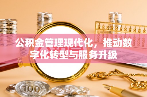麦寮公积金管理现代化，推动数字化转型与服务升级